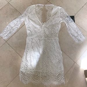 White lace open back dress xs cocktail boho party